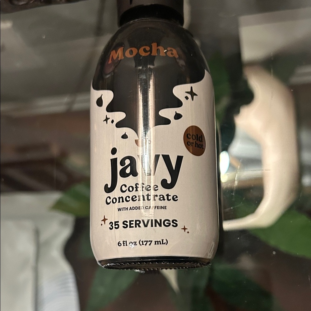 Javy Mocha Coffee Concentrate - Black and White  - lid is sealed.